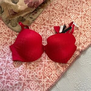 Victoria's Secret Vibrant Red Bra, 36DDD, push up bra, new, womenswear